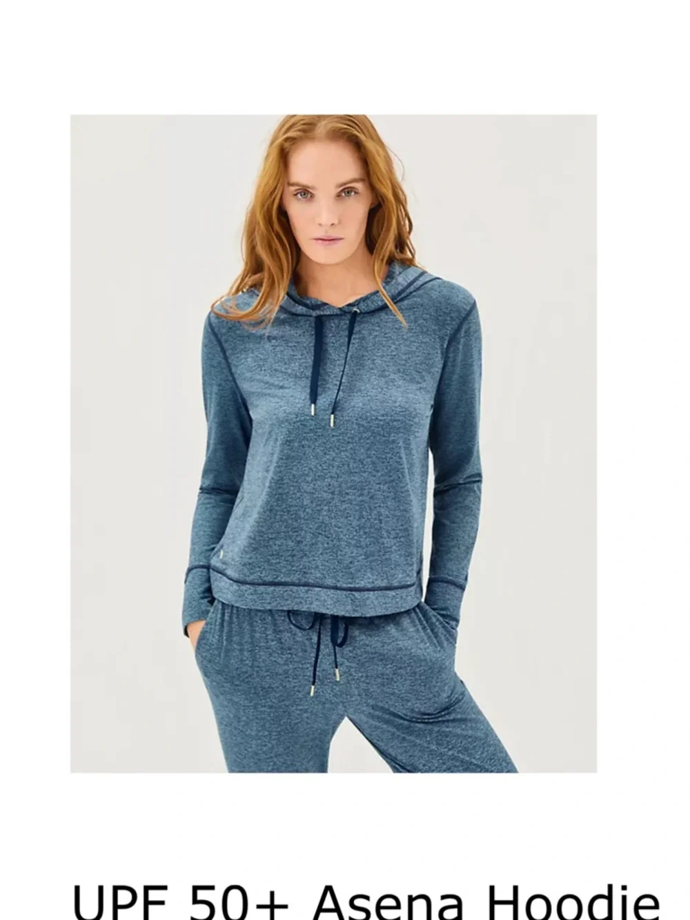 Lilly Pulitzer Asena Blue Hoodie Top - Picture 1 of 3